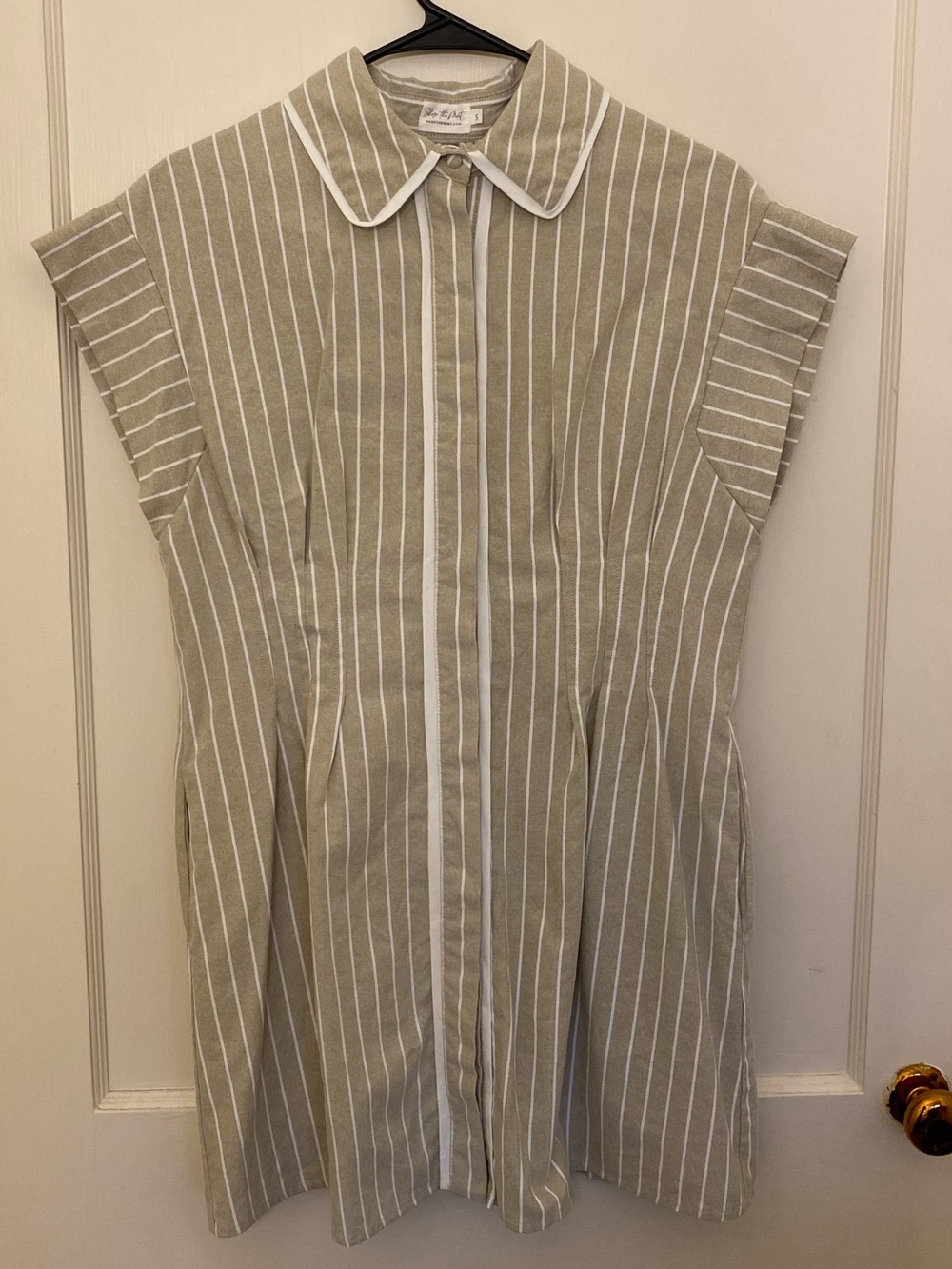 Striped Mini Dress with Matching Belt